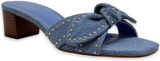 Shushop Guinivere Studded Slide Sandal in Denim at Nordstrom, Size 6.5