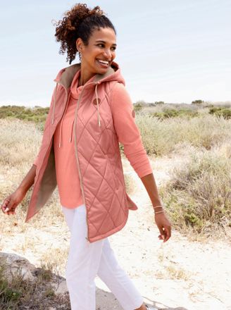 Casual Looks Steppweste CASUAL LOOKS, Damen, Gr. 36, flamingo, 100% Polyester, Wattierung:100% Polyester, unifarben, Westen Steppweste