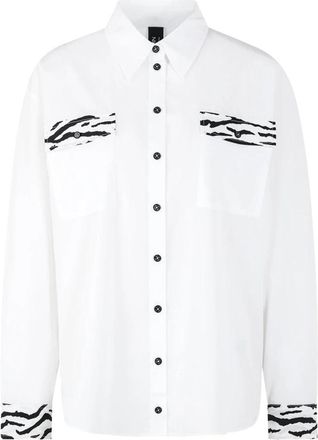 Marc Cain Shirts - Dames - Overhemden - Wit - M - Katoen - Overhemden