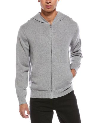 Vince Gray Modern Full Zip Wool-Blend Hoodie