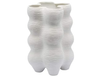 Schubiger M&ouml;bel Vase Bubbel Matt Weiss H: 33 cm