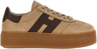 Hogan Beige Logo Collection Sneakers