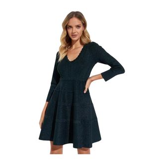 Needle & Thread Emerald Shimmer Mini Dress - Dames - Korte kleedjes - Groen - XS - Kleedjes