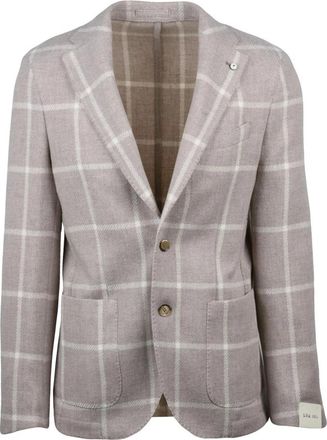L.B.M. 1911 Blazer Stondato - Heren - Blazers - Beige - M - Wol - Jassen
