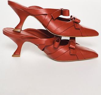 Maeve Double Bow Heeled Mules