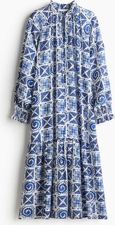 H&M Kleid mit Volantkragen - White