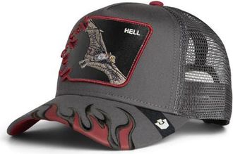 Goorin Brothers Hell Flames Embroidered Patch Trucker Hat in Oil at Nordstrom