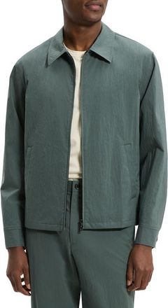 Theory City Crinkle Zip Jacket in Pine Grove at Nordstrom, Size Xx-Large