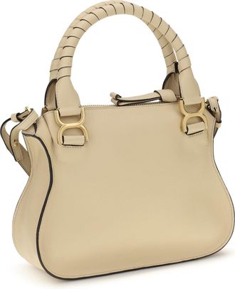 Chlo&eacute; Womens Handbag Marcie Petal Beige Calf Leather Handbags Hand Bags