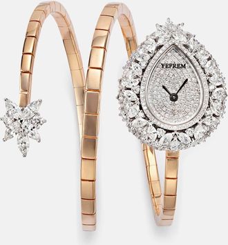 Yeprem Y-Momento 18kt gold (750/1000) watch with diamonds