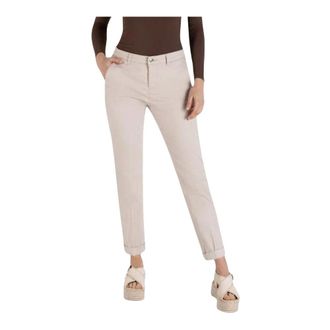 M.A.C Ivory Chino Turn Up Trousers