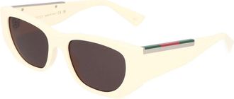 Gucci Cat-eye Zonnebrillen - unisex - Zonnebrillen - Wit - 53 MM - Accessoires