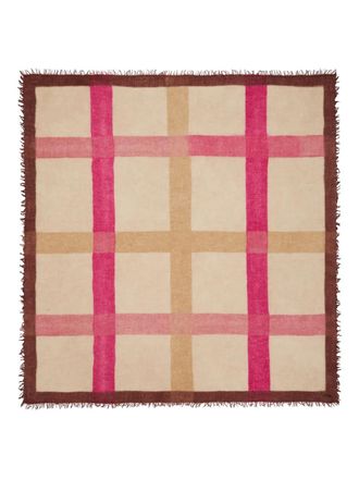 Faliero Sarti Klaus geruite sjaal - Beige