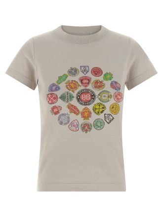 Balenciaga Womens Logo Print T-Shirt