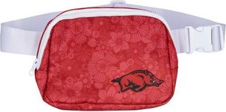 ZooZatZ Arkansas Razorbacks Floral Print Fanny Pack in Crimson at Nordstrom