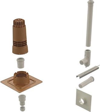 Ubbink Kit Renolux &Oslash;60 Ocre De Syst&egrave;me Non &Eacute;tanche C3 C9 - Ubbink : 184425