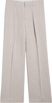J.W.Anderson Linen & Nylon Straight Leg Pants in Natural at Nordstrom, Size 48