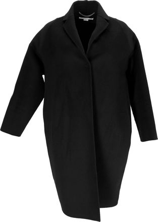 Stella McCartney Stella McCartney Pre-owned Womens Hidden Buttoned Coat in Black Wool - Size IT 38 (Womens)