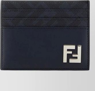 Fendi leather card holder