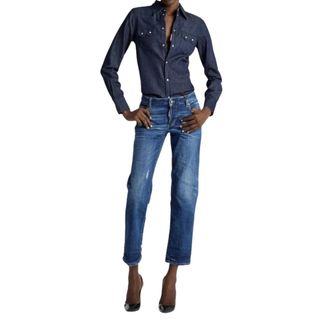 Dsquared2 Jeans, Dames, Blauw, 2Xs, Katoen, Jenna Jeans