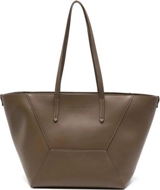 Brunello Cucinelli BC Duo Tote Bag - Dames - Shoppers - Bruin - ONE Size - Leer - Tassen