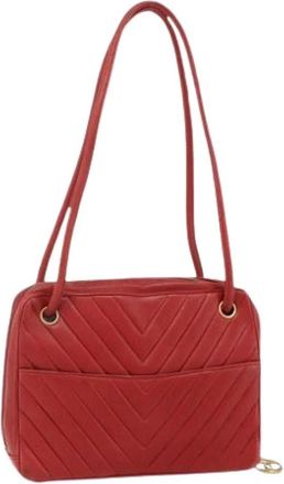 Chanel Pre-owned Shoulder Bags, female, Red, Size: ONE SIZE Pre-owned Vintage Shoulder Bag