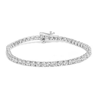 House of Brilliance 14K White Gold 7.0 cttw 4-Prong Set Lab Grown Diamond 7 Tennis Bracelet