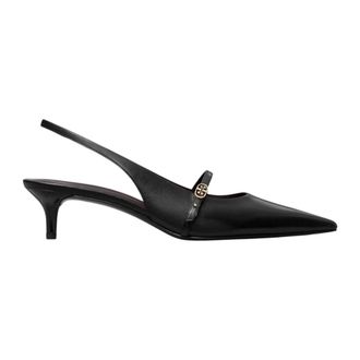 Tory Burch Tory Burch, Pumps, female, Black, Size: 7 1/2 US Double T Buckle Slingback