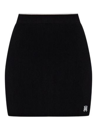 Amiri ribbed mini skirt - Black
