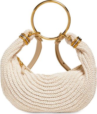 Chloé Small Bracelet Crochet Hobo Bag in Deep Ivory at Nordstrom