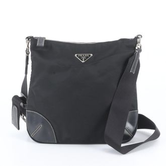 Prada Black Messenger Bag Shoulder Bag (Pre-Owned)
