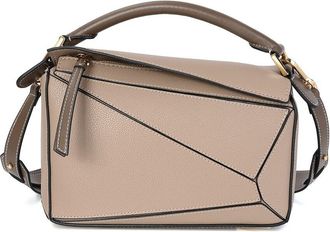 Tiffany & Fred Geometric Pattern Leather Shoulder Bag