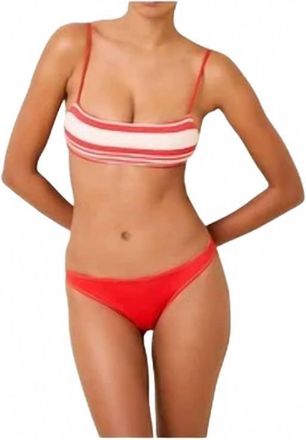 Solid & Striped Daniela Bikini Top In Apple Red
