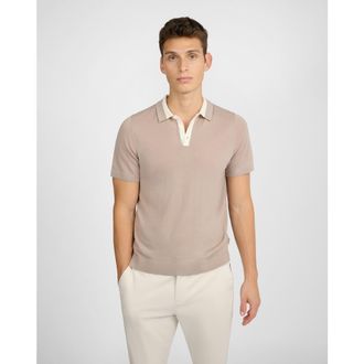 Onia Extra Fine Merino Wool Polo in Oxford Tan/whit at Nordstrom, Size Xx-Large