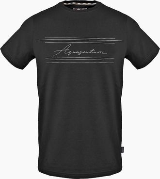 Aquascutum Mens Regular Fit T-Shirt - Black - Size: 2X large