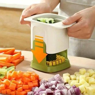 OEM Cortador De Verduras Multifuncional Blanco: Utensilio De Cocina Para Picar Cebollas Y Cortar Patatas Fritas