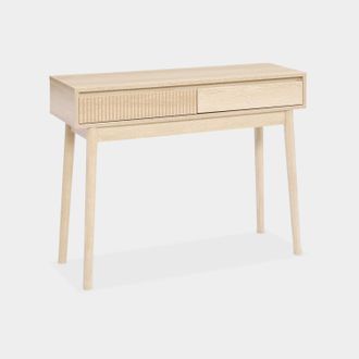Sweeek Consola Con Efecto Madera De 2 Cajones, 100cm