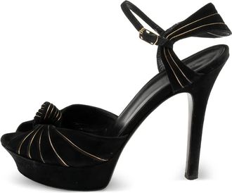 Gucci Sandali in pelle scamosciata 120mm - Nero