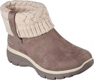 Skechers Womens Easy Going Cozy Weather Ankle Boots In Taupe