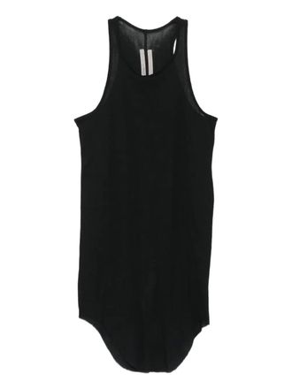 Rick Owens racer-back curved-hem top - Black