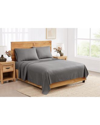 Royal Velvet Signature Dobby Stripe Sheet Set