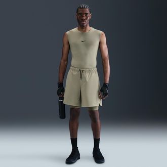 Nike Mens Unlimited Dri-FIT 7 2-in-1 Versatile Shorts in Green | DV9334-320