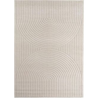 Nazar Rugs Alfombra interior/exterior estilo escandinavo crema - 80x150