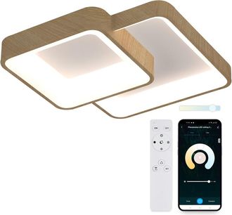 Ksix Ksix Phenomena Plaf&oacute;n Led Blanco Madera 45x45 Cm