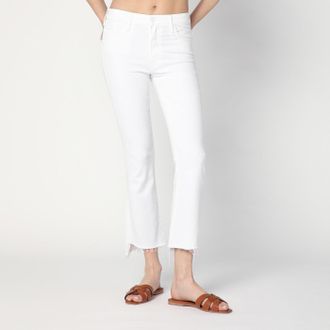 Mother Jeans The Insider Crop Step Fray bianco