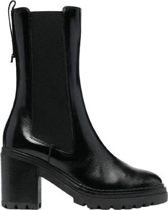 Sergio Rossi Black Round Toe Heeled Chelsea Boots Size 39