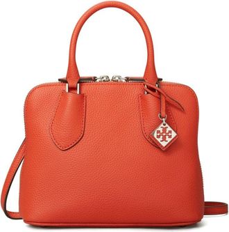 Tory Burch mini Swing leather satchel - women - Leather - One Size - Orange