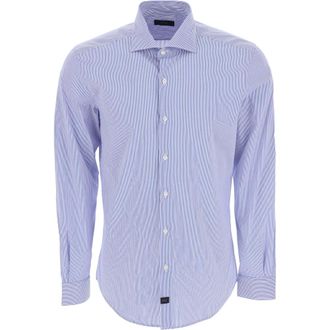 Fay Formal Shirts, male, Blue, Size: 2XL Fantasy Formal Shirt