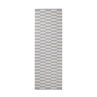 Broste Copenhagen Jane Teppich, 70 x 200 cm, dusty blue / oatmeal