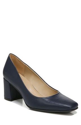Naturalizer Warner Square Toe Pump - Wide Width Available in French Navy at Nordstrom Rack, Size 8.5